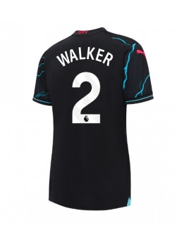 Billige Manchester City Kyle Walker #2 Tredjedrakt Dame 2023-24 Kortermet